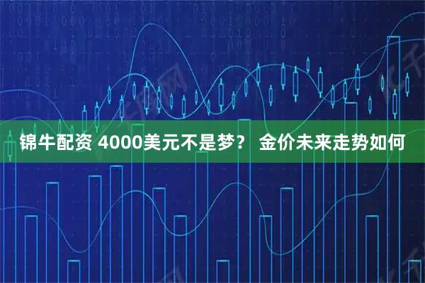 锦牛配资 4000美元不是梦？ 金价未来走势如何
